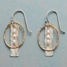 Pendientes hechos a mano con diseño vintage martillado para mujeres, sencillos y elegantes, adecuados como regalos de vacaciones y joyas versátiles - Multicolor - Ver 1