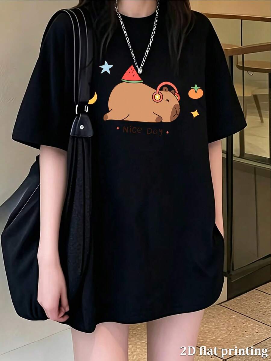 Women T-Shirts - Black - View 1