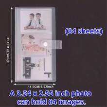Ini adalah album foto minimalis berukuran 3 inci yang dapat memuat foto berukuran 2,55 x 3,54 inci. Album ini memiliki desain transparan buram dengan 24/84/96/120/240 halaman, sangat cocok untuk menyimpan kartu permainan dan mengabadikan kenangan, serta sesuai untuk penggunaan di rumah dan sekolah. - buku penyimpanan 3 inch - View 9