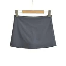 Minifalda de talle bajo para mujer con detalle de corte corto Mini falda ajustada - Carbón - Ver 4