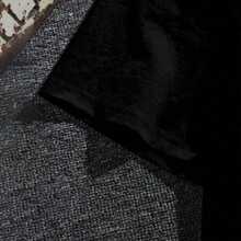 T-Shirt With Kawaii Goat, Embroidered Effect, Unisex, Black Color - Black - View 2