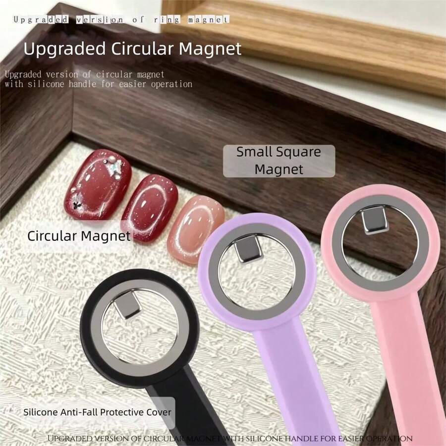 MIANEL GEL 2026 New Handle Ring Cat Eye Magnetic Tool, Strong Magnetic Tool, Easily Create Hollow Cat Eye Effect Within 3 Seconds, Suitable For Beginners, Applicable For Nail Salons And Home Use