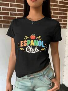 Dam-T-shirts - Svart - Visa 2