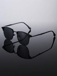 Half-Rim Eyebrow Frame Metal Glasses, Retro Punk Street Style, For Photo, Travel, Party, Daily Wear, Fishing, Skiing, Gift - Multicolor - View 11
