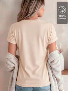 Multicolor Floral Mandala - 100% T-Shirt - Beige - View 3
