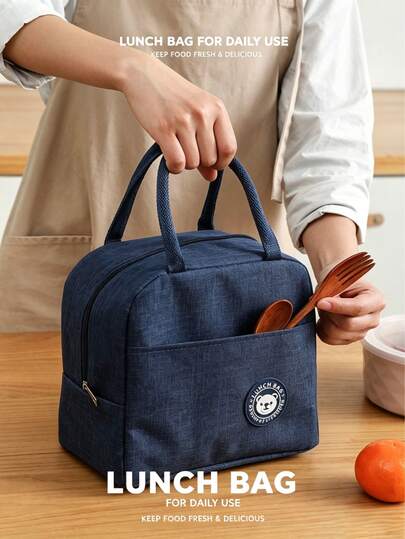 Insulated Lunch Bag, Portable Lunch Box Tote, Waterproof Lunch Bag For Work, School, Picnic