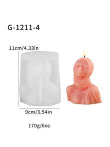 1 khuôn silicon làm nến hình bé gái dễ thương - A-trắng - Xem 6
