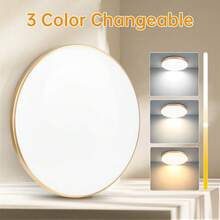 Lampu Plafon LED Ultra Tipis 5cm, Putih Dingin/3 Warna, Pilihan Daya 30/40/50W, Lampu Panel Plafon Bulat, Pencahayaan Atas Ruangan Terang, Perlengkapan Pencahayaan Dekorasi Rumah Putih Murni Cocok Untuk Kamar Mandi/Kamar Tidur/Ruang Tamu/Ruang Belajar/Lemari/Dapur/Lorong/Ruang Ganti/Rumah Sewa/Ruangan Kecil, Pilih Ukuran yang Sesuai Berdasarkan Kebutuhan Penggunaan - Hitam - View 4