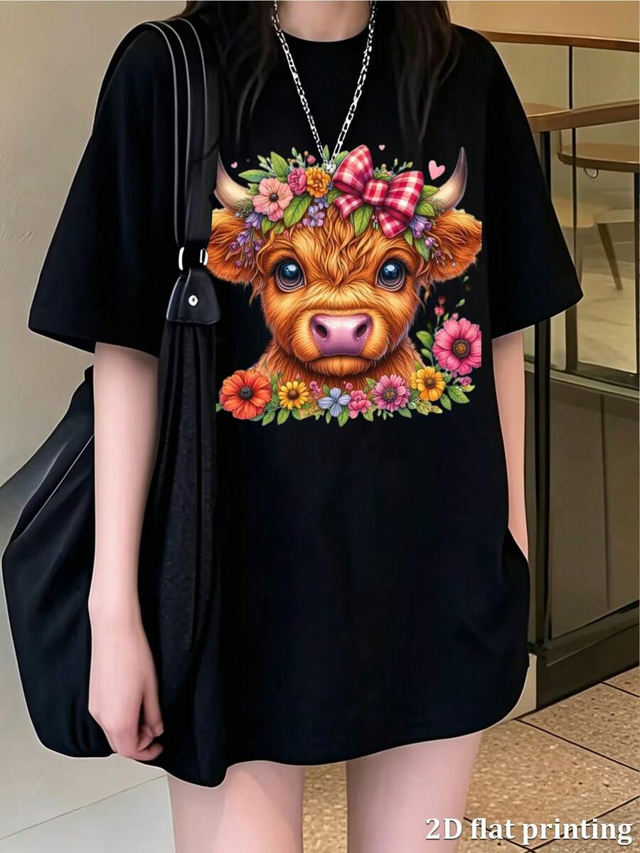 Dam-T-shirts - Svart - Visa 1