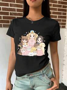 Women T-Shirts - Black - View 2