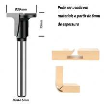 Fresa para Curvar Mdf - D20mm x 15mm Haste 6mm - Visão 1