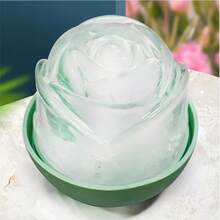1 pieza Molde de hielo de rosa individual - Fabricante de bolas de hielo redondas de silicona de cavidad única para whisky y bebidas - Herramienta de bar elegante y moderna - Rosa - Ver 9