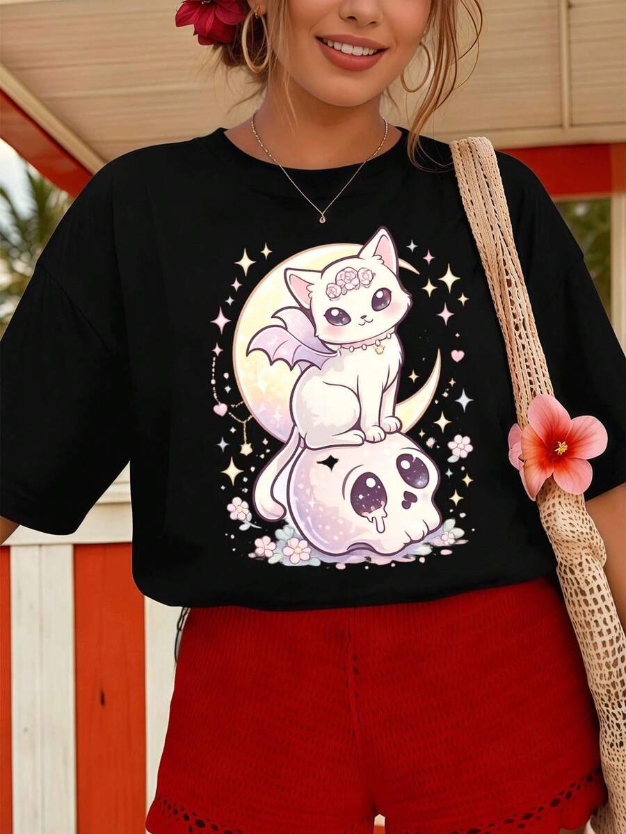 Women T-Shirts - Black - View 1