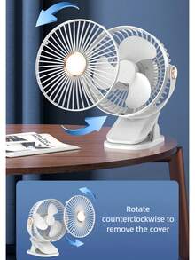 4-In-1 Multifunctional Portable Desktop Clip Fan, Wireless Handheld Fan With 3 Speeds, Quiet Personal Electric Fan Cooler, 800mAh - Random Color - View 8