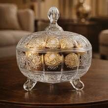 Glass Bomboniere With Lid 630ml Jar Jar Elegant - View 2