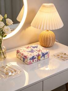 1pc Chinese Style Jewelry Storage Box, Jewelry Organizer Box, Earring & Jewelry Box, Vanity Organizer, Home Storage & Organization, Bedroom Decor, Perfect Gift For Women, Elegant Jewelry Box For Earrings, Necklaces, Bracelets, Rings - Multicolor - View 13