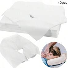 20 miếng đệm đỡ mặt dùng một lần, vỏ bọc tựa đầu massage dùng một lần, vỏ bọc tựa đầu bàn massage dùng một lần, sử dụng chuyên nghiệp cho ghế massage mặt trong salon chăm sóc da. - trắng - Xem 7