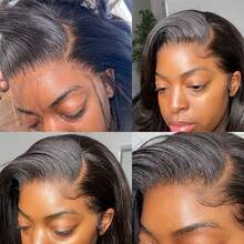 13X4 Lace Frontal Closure Human Hair Straight Transparent Lace Closure Ear To Ear Lace Frontal Closure Human Hair For Women Pre Plucked Lace Front Closure Straight Hair Natural Black Color - Natural Black - View 3