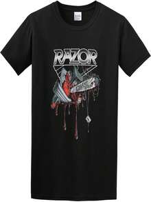 Restitución violenta de navaja Concisa Retro Suave Molienda Tie Dye Camiseta Creatividad Negro - Negro - Ver 1