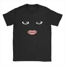 Novelty Robloxs Face Game Meme Graphic T Shirts Men Women Fashion Short Sleeve T-Shirts Unisex High Quality Tops - LH374-黑色 - 查看 3