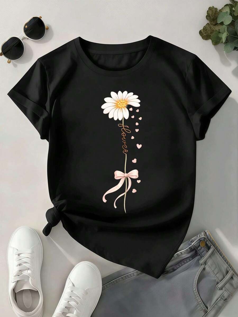 Dam-T-shirts - Svart - Visa 1