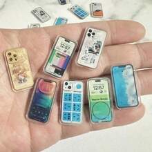 5/12/24/36pcs Mini Cute Cartoon Phone Models, Realistic Phone Patterns, Miniature Phone Decorations, Dollhouse Accessories - Multicolor - View 2