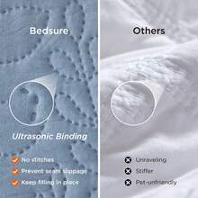 Bedsure Quilts Pre-Washed Cloud-Like Bedding, All-Season Lightweight Cooling Comforter Bedspread Blanket , Soft Gift For Graduation/Back To School, College Dorm/Apartment Essentials, For Room Home Bedroom Decor, Dorm Decor, Fall Decor - Mountain Spring Blue - View 4
