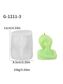 1 khuôn silicon làm nến hình bé gái dễ thương - A-trắng - Xem 10