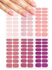 Dopamine Nail Sticker Set, 6 Styles 96pcs Summer Wearable Nails, Pink Macaron Self-Adhesive Nail Stickers, Y2K Gothic Style Glitter Full Coverage Nail Decals, Suitable For Short And Long Nails, Women Girls DIY Salon Nail Art Holiday Party Vacation Graduation Gift Nail Supplies - Multicolor - View 9