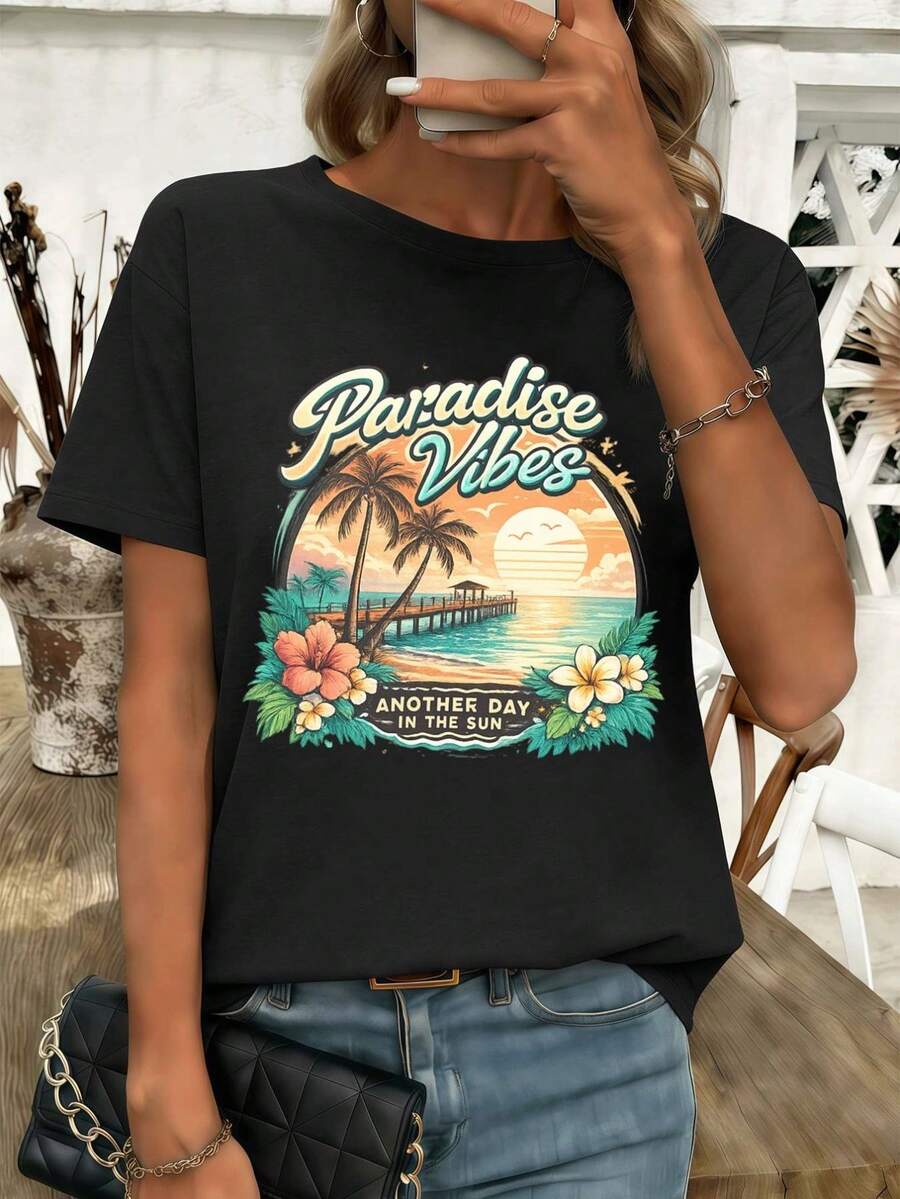 Women T-Shirts - Black - View 1