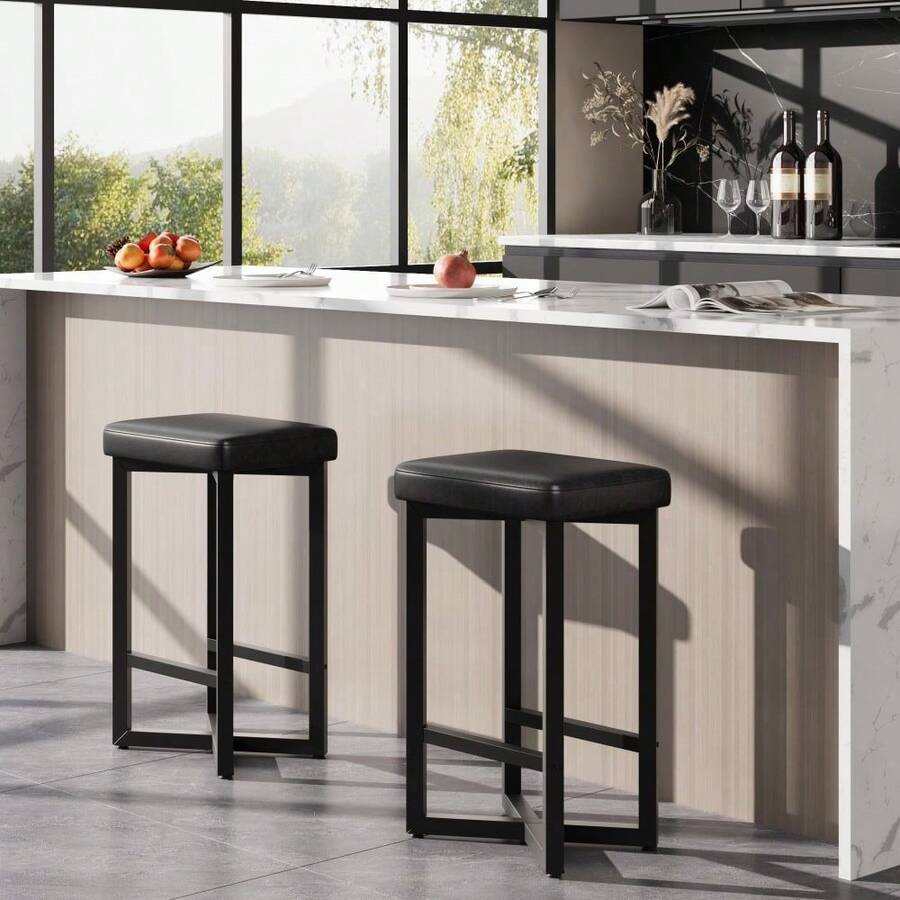 Tabourets de bar - Noir - Voir 1