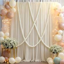 22pcs Pearl White Decorative Flower Wreath, White Faux Pearl Balls, White Artificial Pearls, Suitable For DIY Crafts, Home Decor, Staircase, Wedding, Christmas Tree, Wreaths, Party Decoration - View 3