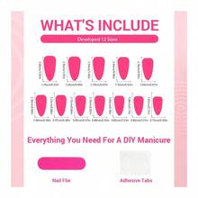 Press On Nails - 30 Pieces Of Cherry Almond Boutique French Cat-Eye Wear Nails Hand-Painted Cherry Plaid Nail Art Nails - DM-134 - 查看 4