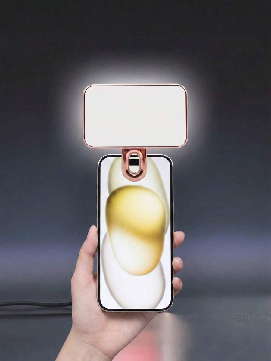 Baijun XU 1 قطعة ضوء سيلفي محمول LED، 3 أوضاع إضاءة، قابل للشحن، تصميم قابل للتثبيت على الهاتف الذكي، كاميرا الفيديو، الكمبيوتر المحمول، الجهاز اللوحي، مكالمات زووم، المكياج، السيلفي والبث المباشر - ملء الضوء - مشاهدة 1