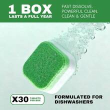 Dishwasher Cleaner Tablets, 30 Pack, Helps Reduce Limescale, Grease Odors, Supports Hard Buildup, Dishwasher Spray Arms, Filters Drains, Tea Tree Oil - Default - View 4