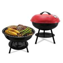 ANDROMEDA INC Portable Charcoal Grill, Stainless Steel, Red - A - View 4