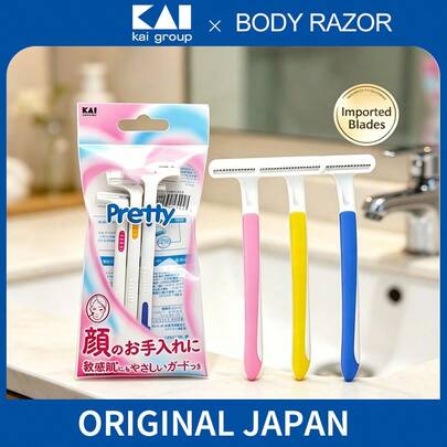 Bộ 3 dao cạo lông mày và lông cơ thể dành cho nữ, dụng cụ tẩy tế bào chết da mặt mini và máy tỉa lông vùng bikini, dụng cụ loại bỏ lông tơ trên mặt và máy cạo lông nách chân, bộ dụng cụ làm đẹp du lịch tiện lợi, quà tặng làm đẹp.
