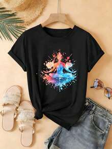 Women T-Shirts - Black - View 2