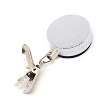 Steel Wire Clothes & Hat Clips, No-Drill Towel, Hat, Clothing Storage Clips, Double-Sided Adhesive Key Hook Anti-Loss Retractable Clip For Multiple Scenarios, Self-Adhesive Wall-Mounted Spring Clip, Automatic Rebound Strong Clip, Adjustable Tension Bathroom & Kitchen Organizer Rack, Suitable For Home & Hotel Use - Round Pull Clip - View 3
