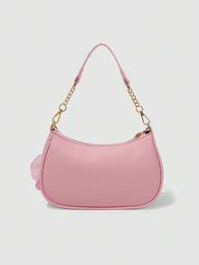 Dedoo 2026 New European And American Style Cherry/Strawberry Print Crescent Shoulder Bag/Crossbody Bag - Pink - View 10