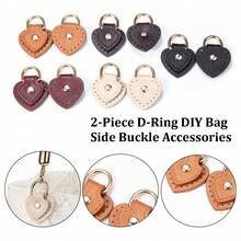 2pcs DIY Bag Buckles, Strap Connectors, Handmade Bag Replacement Parts, Wallet Gift Making, PU Leather Strap Hooks, DIY Wallet Making Accessories Travel Essential Holiday Essential - Multicolor - View 1