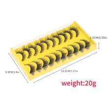 10对狐狸眼3D仿貂毛假睫毛，防过敏，全猫眼款式，拉长眼型，自然妆效，佩戴舒适 - 查看 7