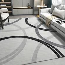 Contemporary Abstract Washable Rug Measuring 5 By Feet, Featuring A Non-Slip Soft Loop Stripe Design, Made From Faux Cashmere With A Backing.This Minimalist Style Carpet Is And Decorating Living Rooms And Bedrooms - Multicolor - View 7
