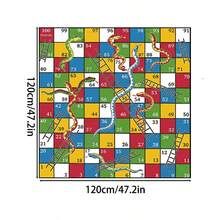 Snakes And Ladders Game Mat, Colorful Bohemian Style Polyester Material Game Pad, Washable Tablecloth, Suitable For Family Game Nights, Parties, Home Decor, Reusable, Multiple Sizes Available - AKUAN - View 14