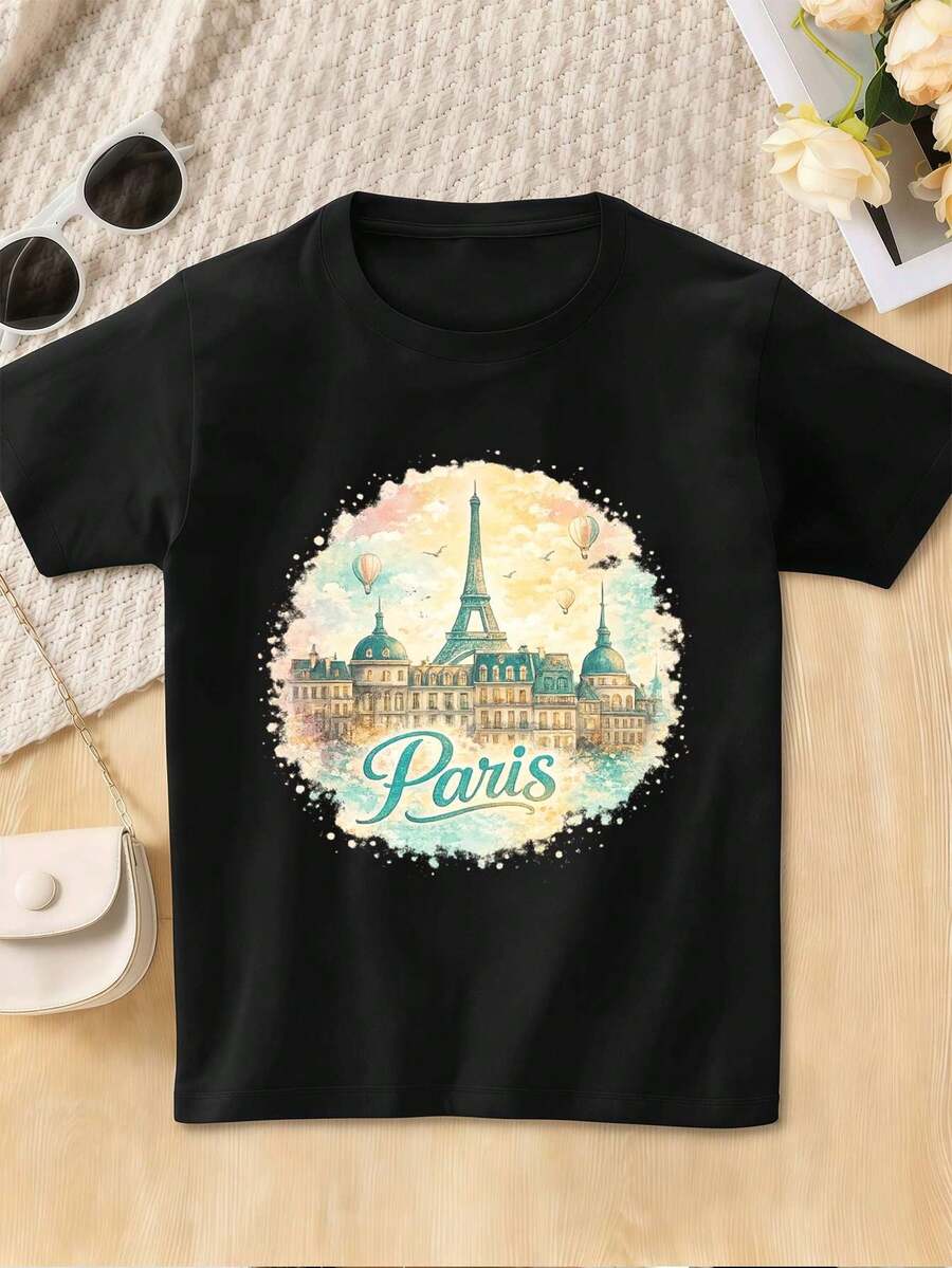 Dam-T-shirts - Svart - Visa 1