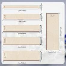 6 piezas de herramientas de tejido de madera en blanco, divisor de cuerda DIY, guía de espaciado para 0.4-2 pulgadas, diseñado para el soporte de tejido de plumas, encaje, fibra, herramientas de artesanía montadas en la pared - A - Ver 2