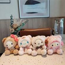 1个Hello Kitty吊坠,My Melody毛绒娃娃礼物,背包配件,Cinnamoroll毛绒娃娃,Pochacco娃娃,包包装饰,节日礼物 - 彩色 - 查看 2