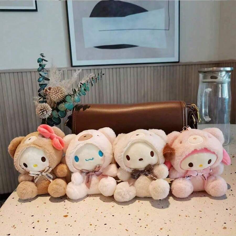 1个Hello Kitty吊坠，My Melody毛绒娃娃礼物，背包配件，Cinnamoroll毛绒娃娃，Pochacco娃娃，包包装饰，节日礼物