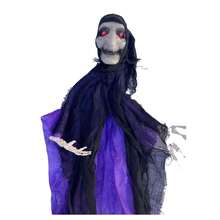 Bruxa Além Roxa Pendurar Led Som Halloween Pendurar - F - Visão 2