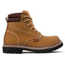Men's Economical Leather Work Boot, Stitched, Heavy Duty, RGM - Camel - View 1